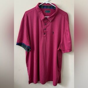 William Murray Polo Shirt Mens 2XL XXL Pink Fuchsia Golf Performance StretchBill